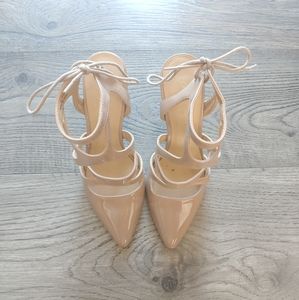 Nude Pointed Toe Heels